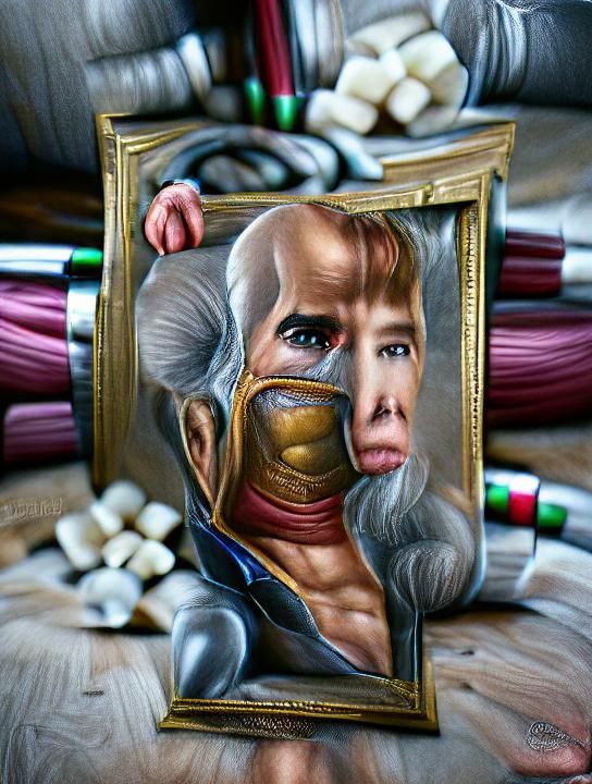 Hyperrealistic Portrait of a Strong Old Man