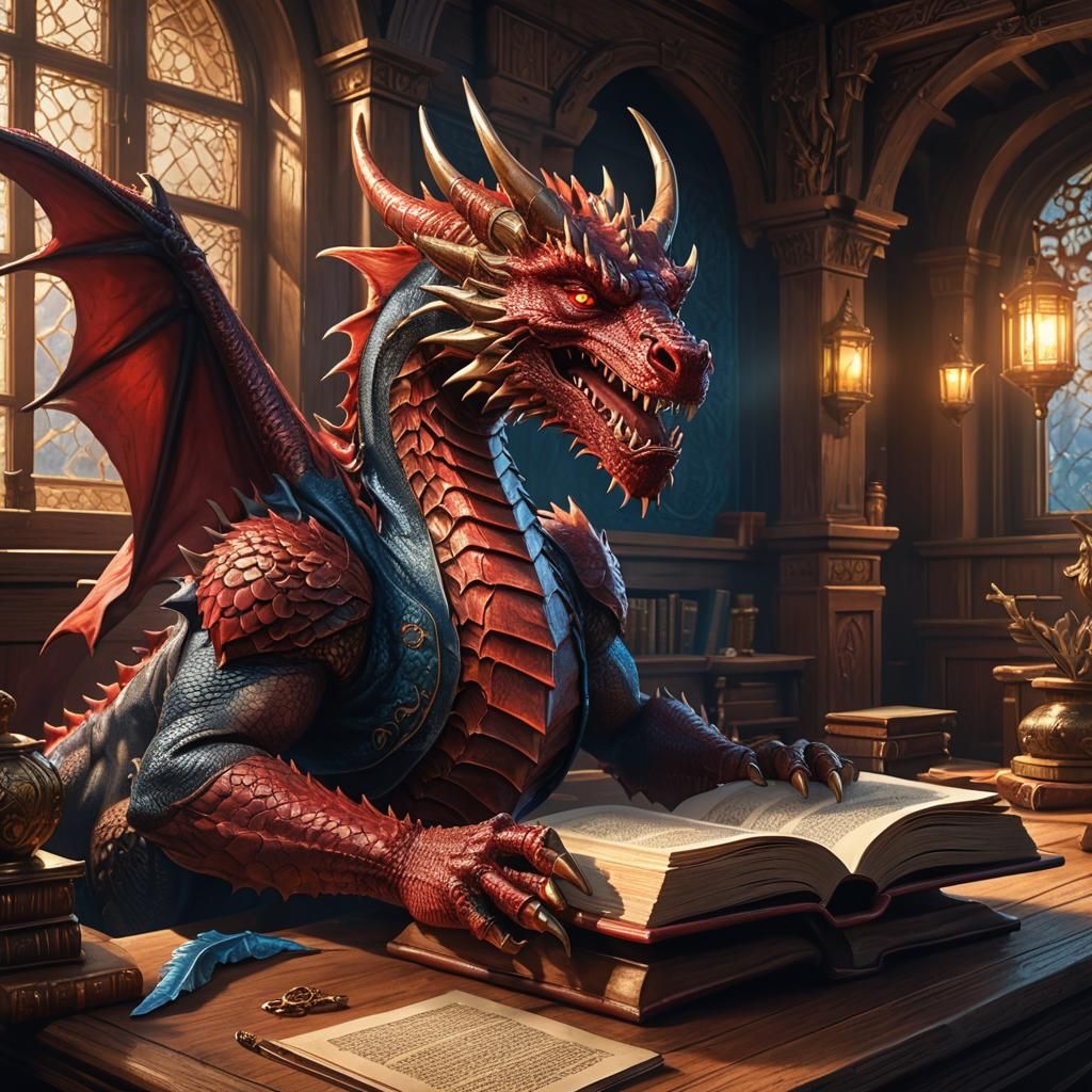 Red Dragon Reads Book: Fantasy Concept Art