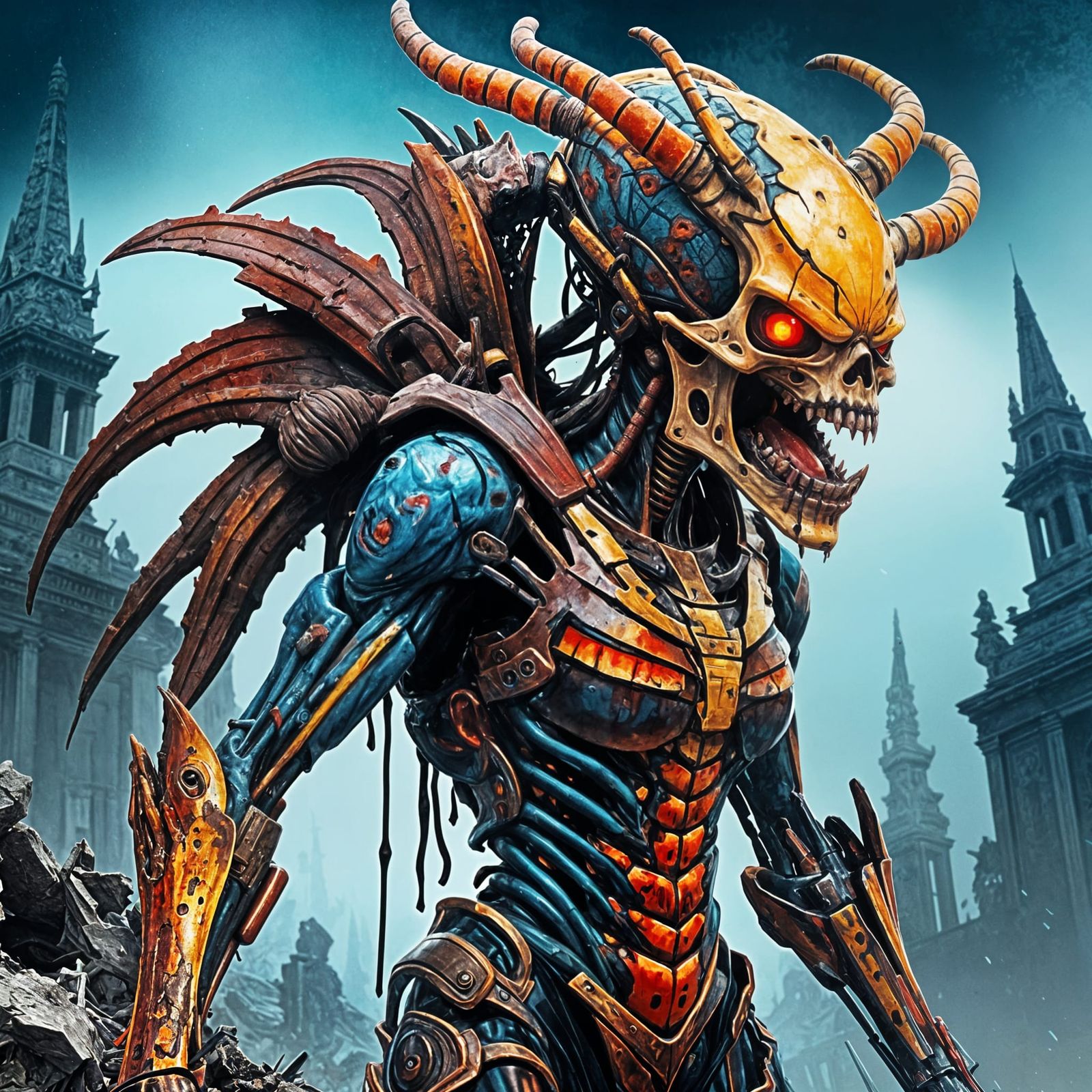 Macabre Zombie Cordyceps Infection in Decay Print Style