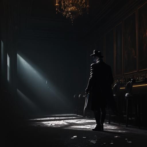 Dark Fantasy: Mario in a Dimly Lit Bar