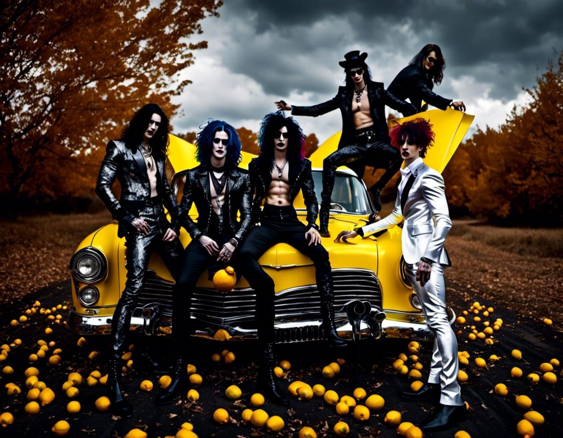 rock band in lemon limousine