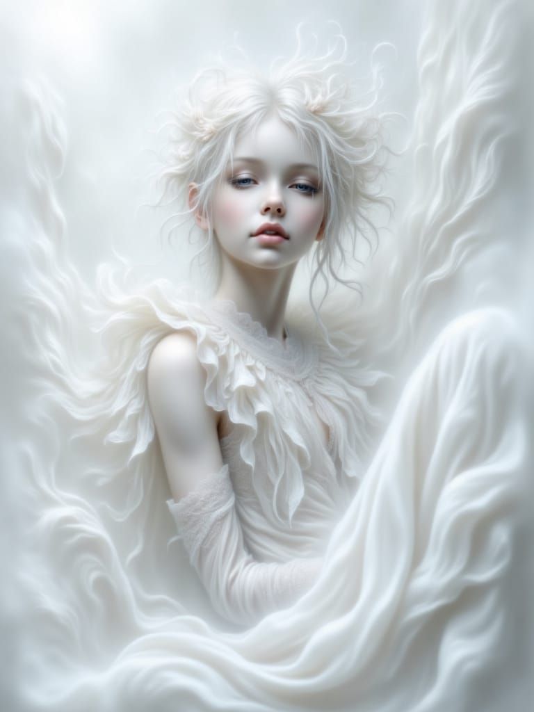 a pale ethereal creature