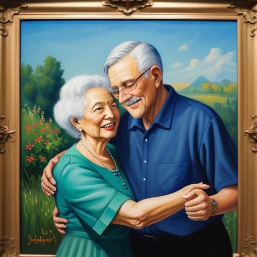 Gouache Masterpiece Celebrating Grandparents Day