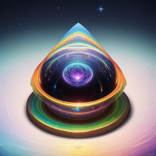 Astral Being Floating in Space: Visionary Digital Art