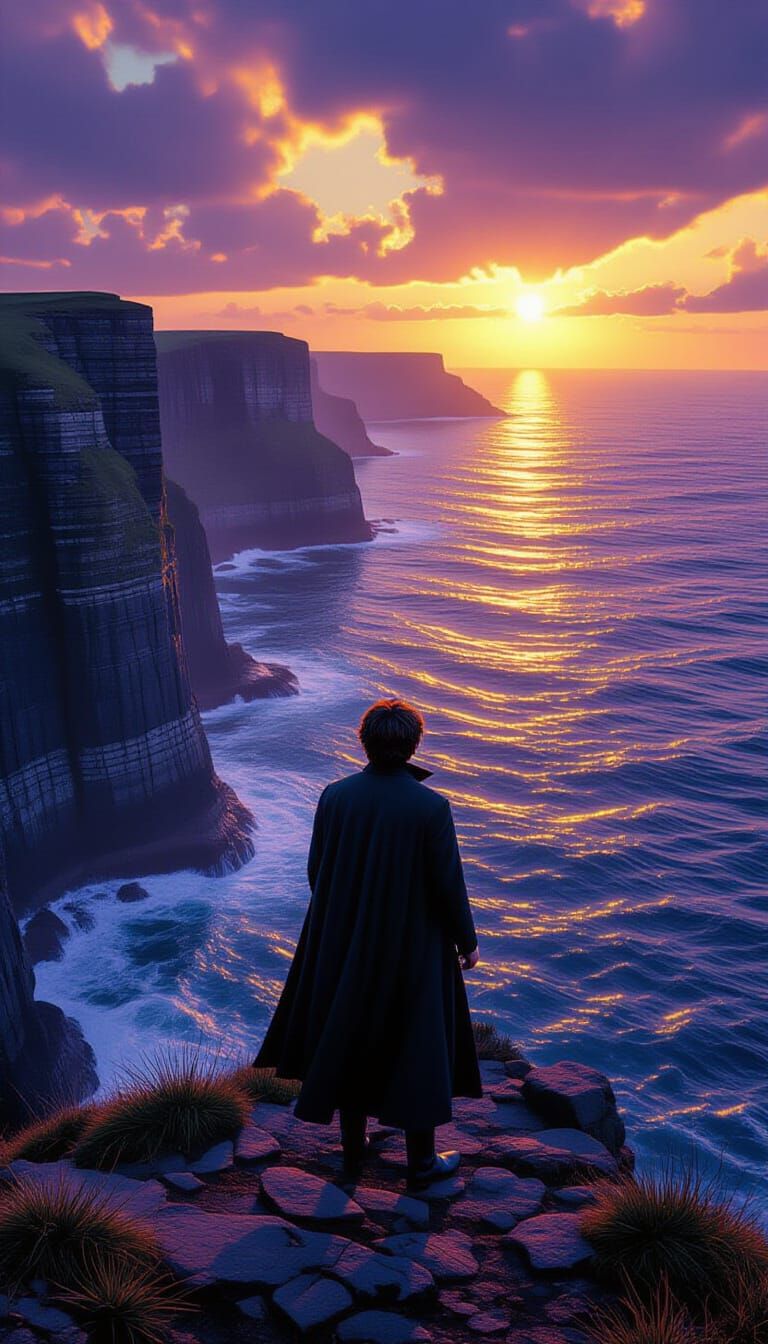 Dramatic Ocean View: Dark Fantasy Art