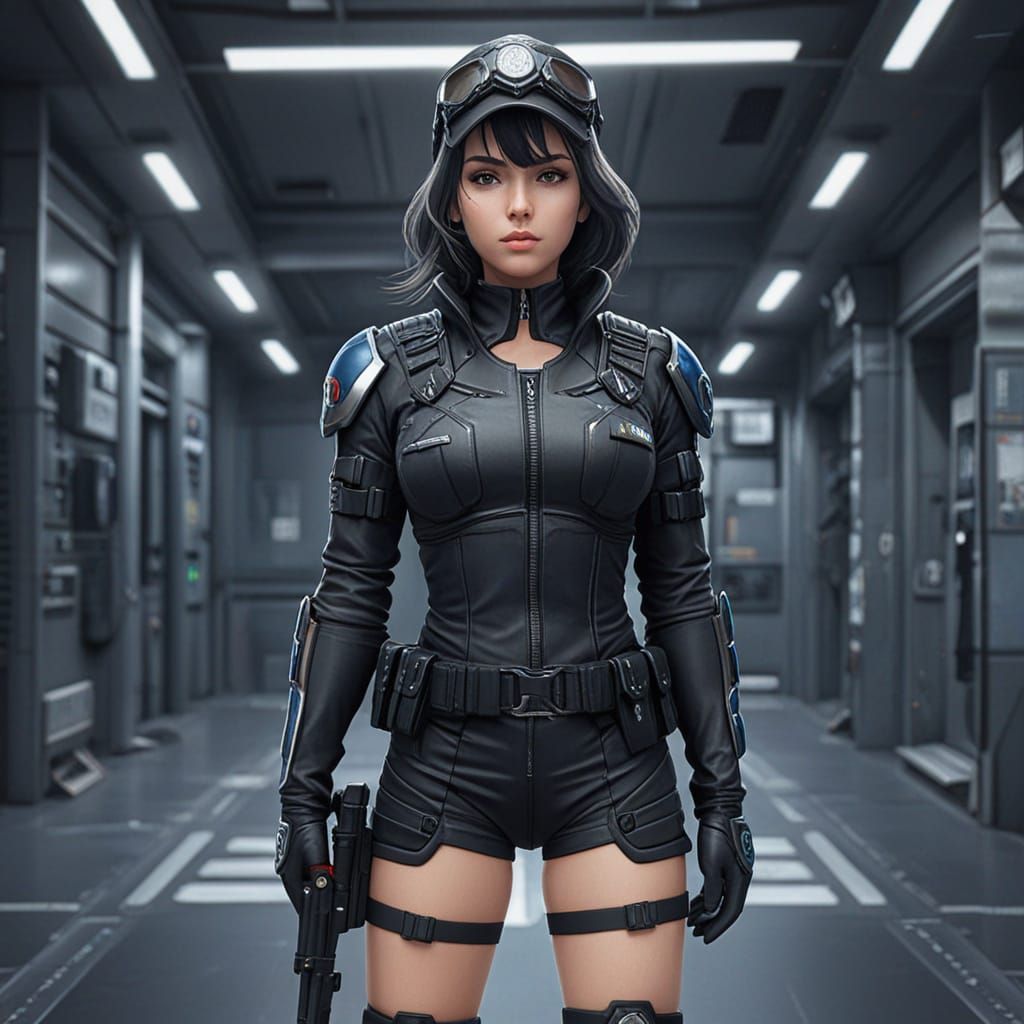 Anime scifi police girl...