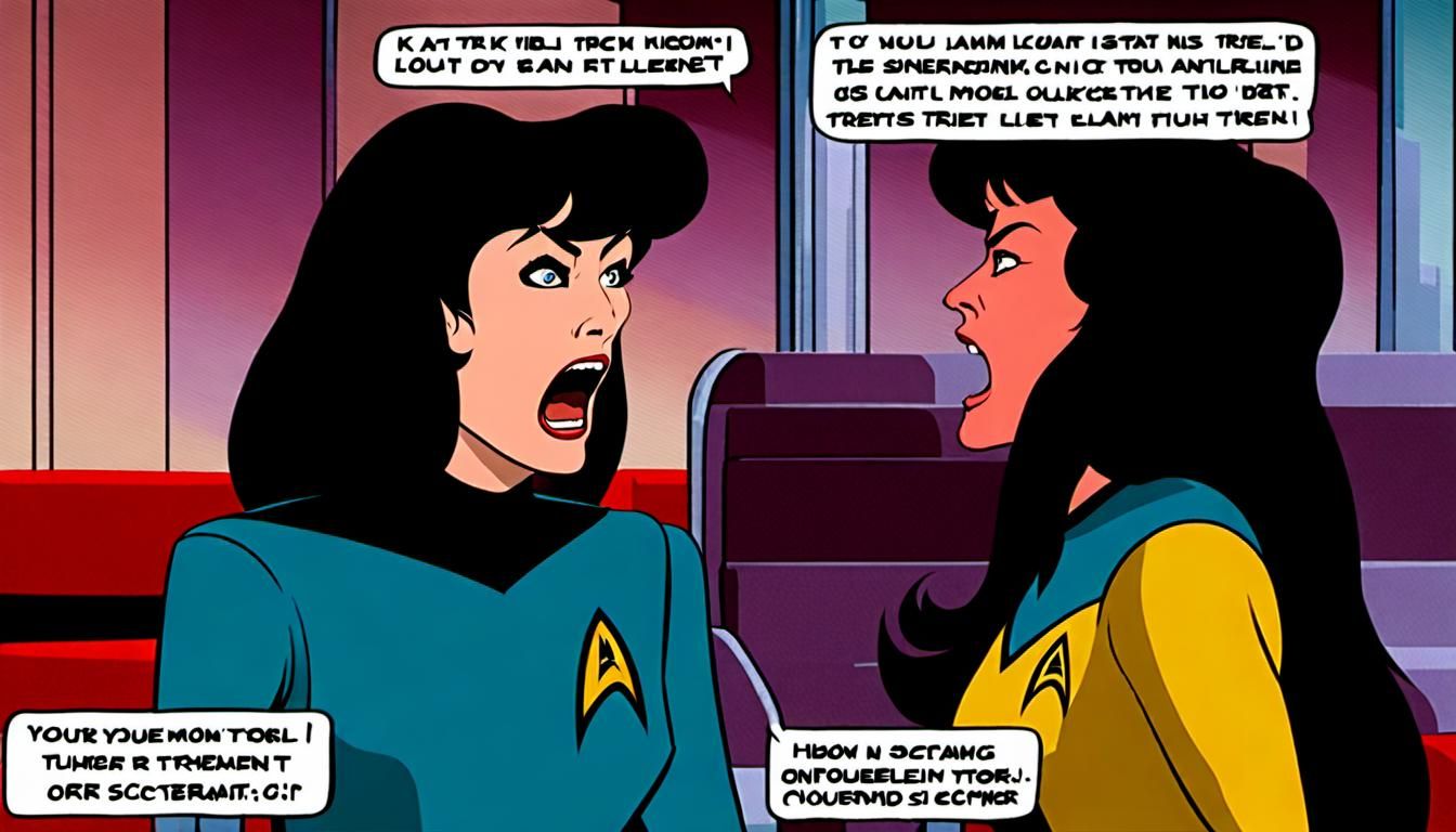 Deanna Troi Screaming at Client: AI Rendition