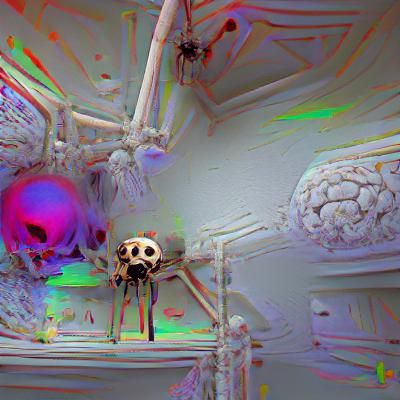 Skull with Spider Legs in High Resolution