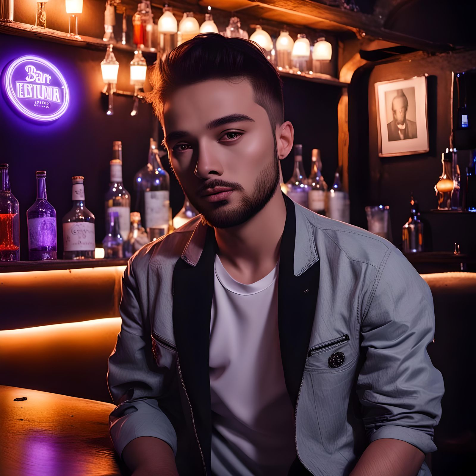 Vibrant Bar Scene Generated From Emojis