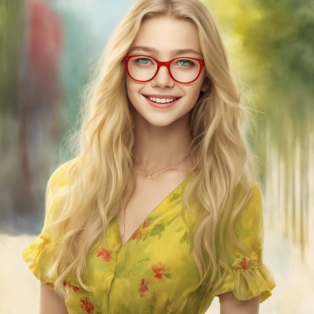 Beautiful Blonde Teen Model Portrait in High Resolution