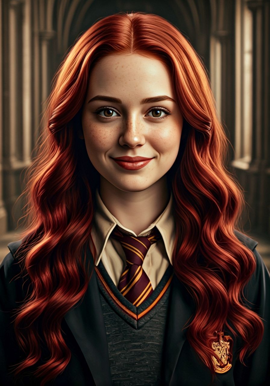 Crimson Haired Gryffindor Student in Hogwarts, Film Still