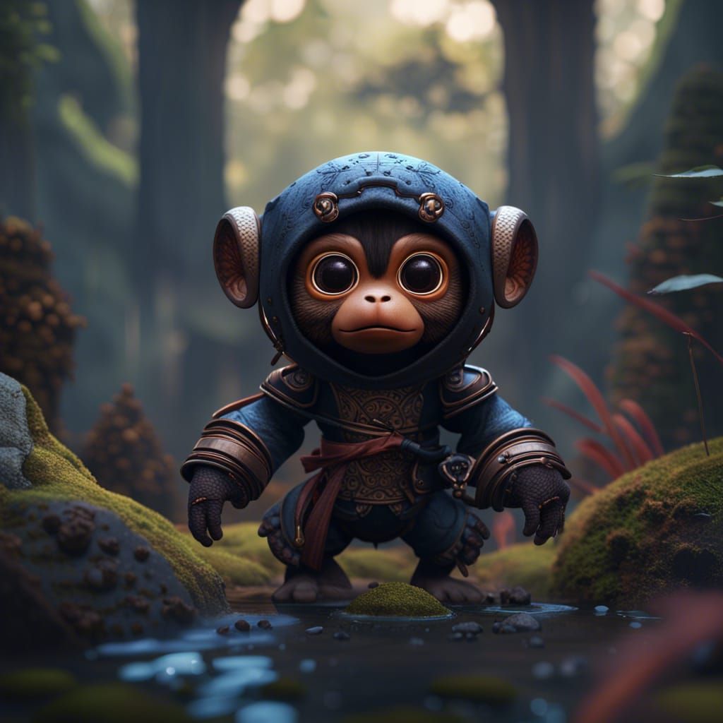 Cheburashka Ninja: Detailed Matte Painting