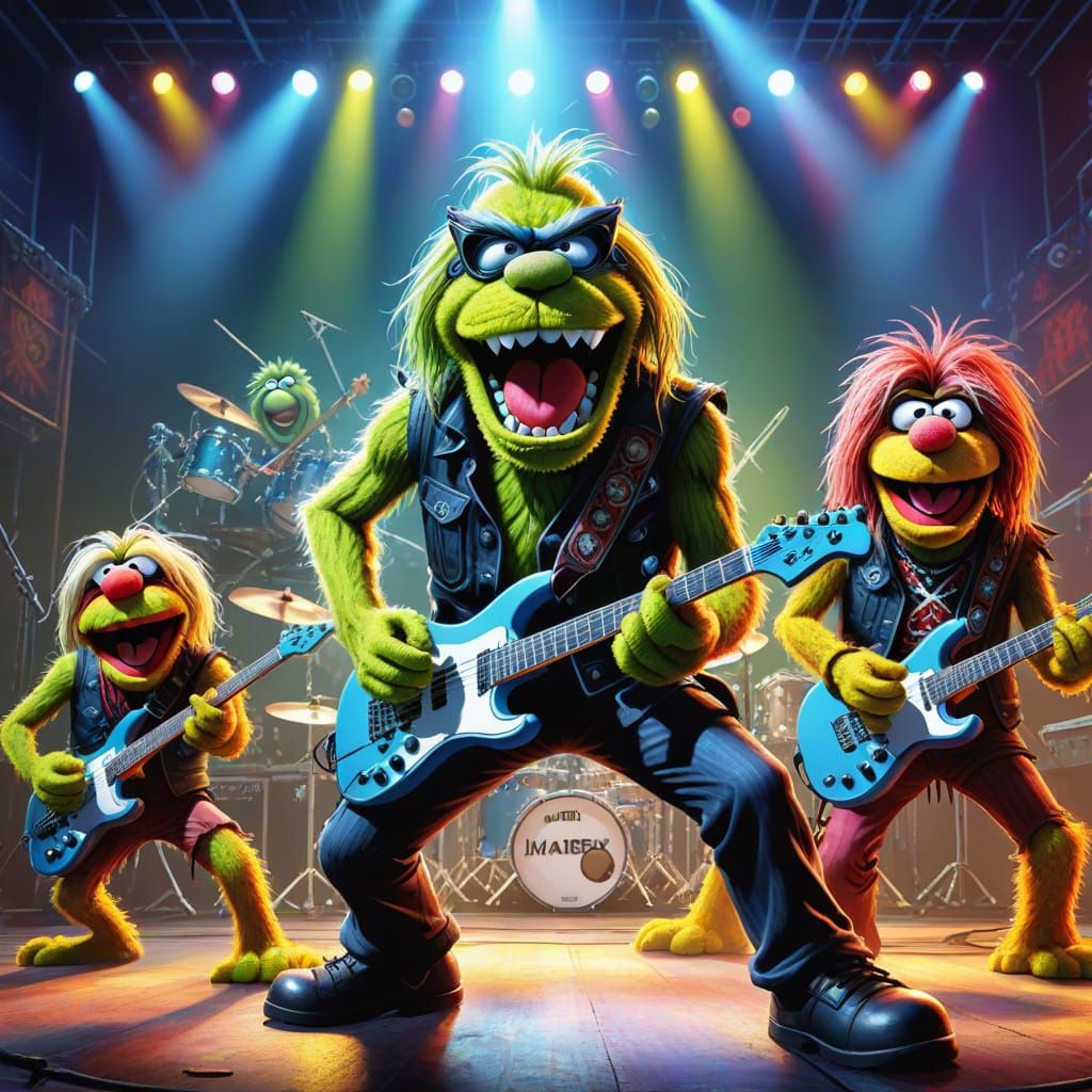 Iron Maiden and Muppets in Vivid Digital Art