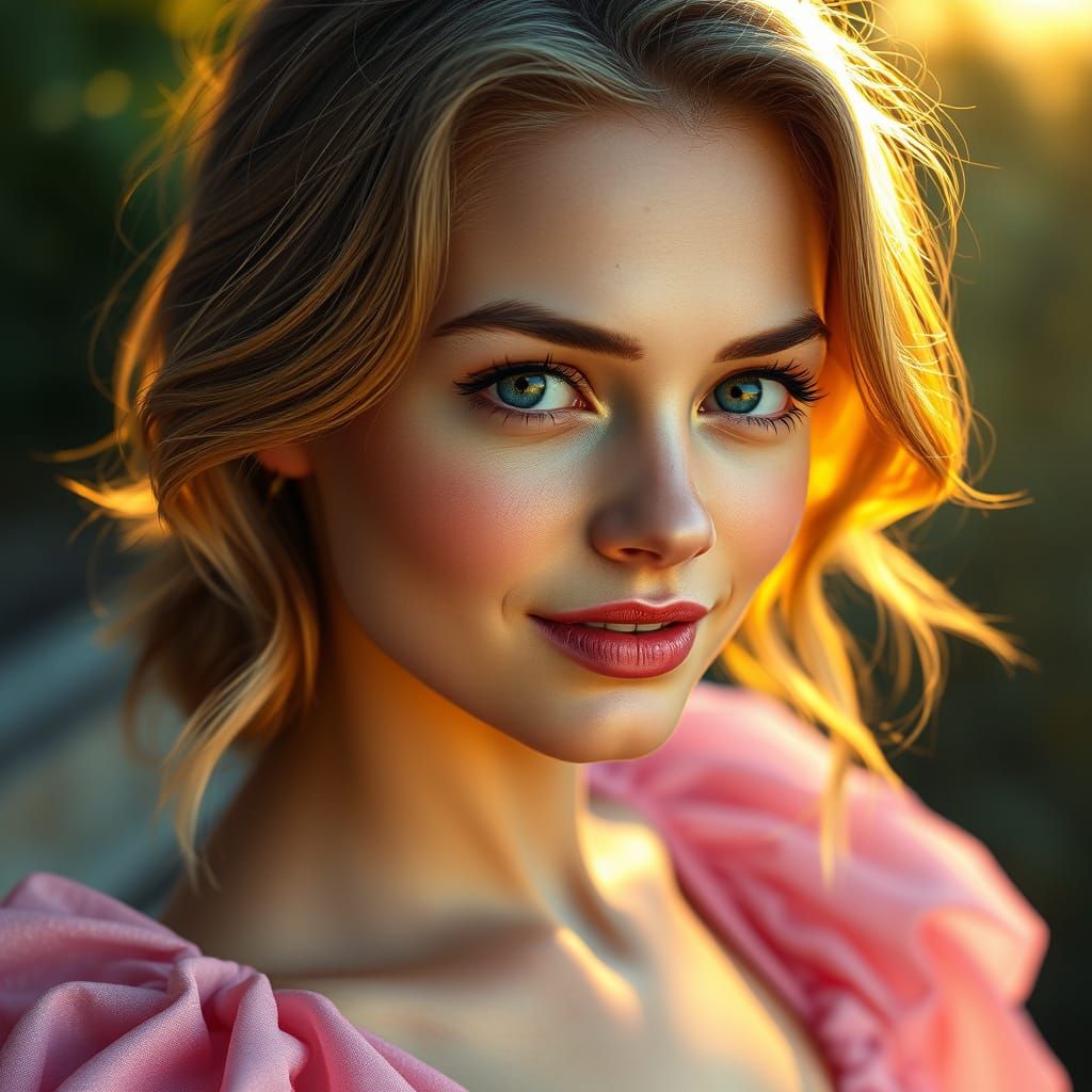 Margot Robbie as Whimsical Summer Goddess