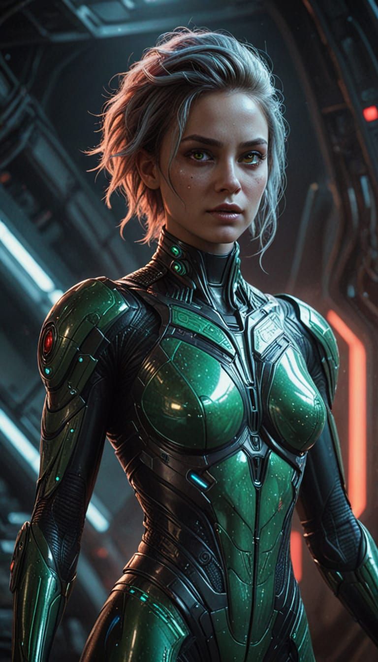 Alien Woman Arrives on Earth in Sci-Fi Concept Art