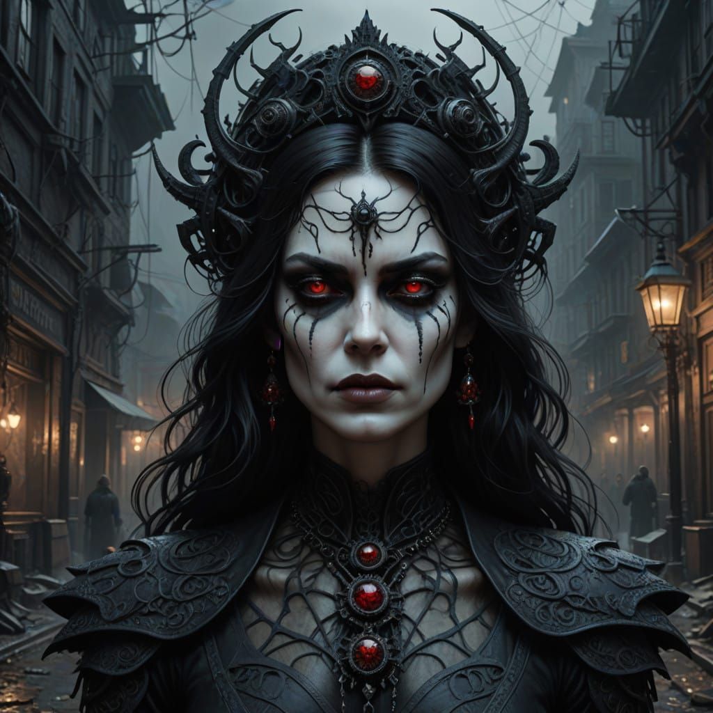 Seductive Vampire Necromancer in Eastern European-Inspired V...