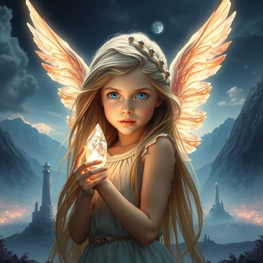 Ethereal Maiden with Angelic Wings