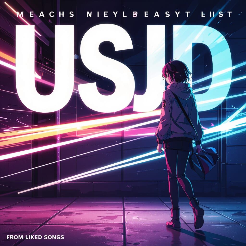 Cool J-Pop Playlist Cover With Anime Character