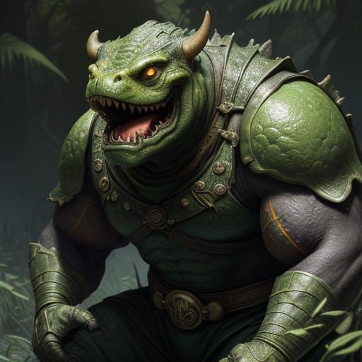 Fantasy Bullcroak Bellowing with Intimidating Strength