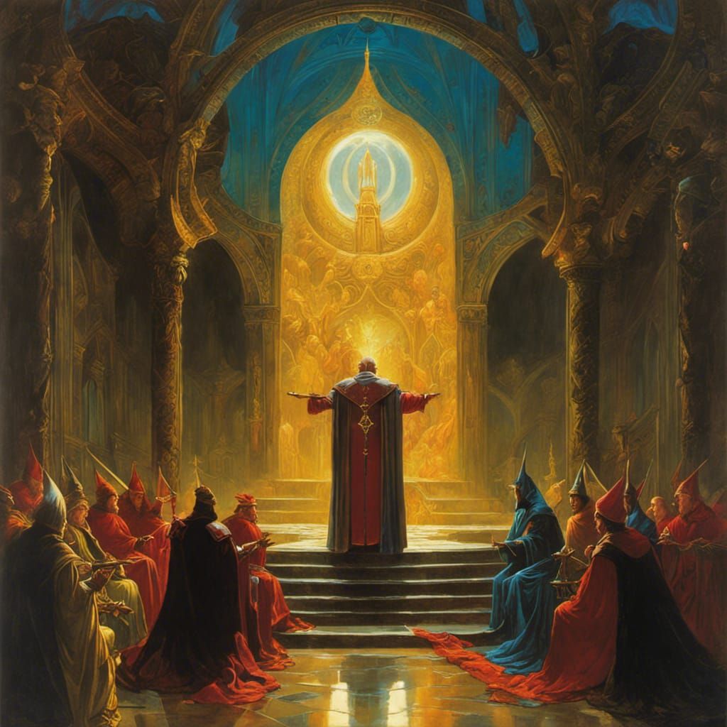 Holy Pope in Magic the Gathering Style