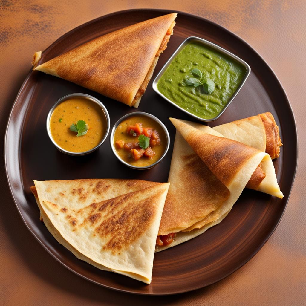 Stylish Dosa Presentation for Foodies