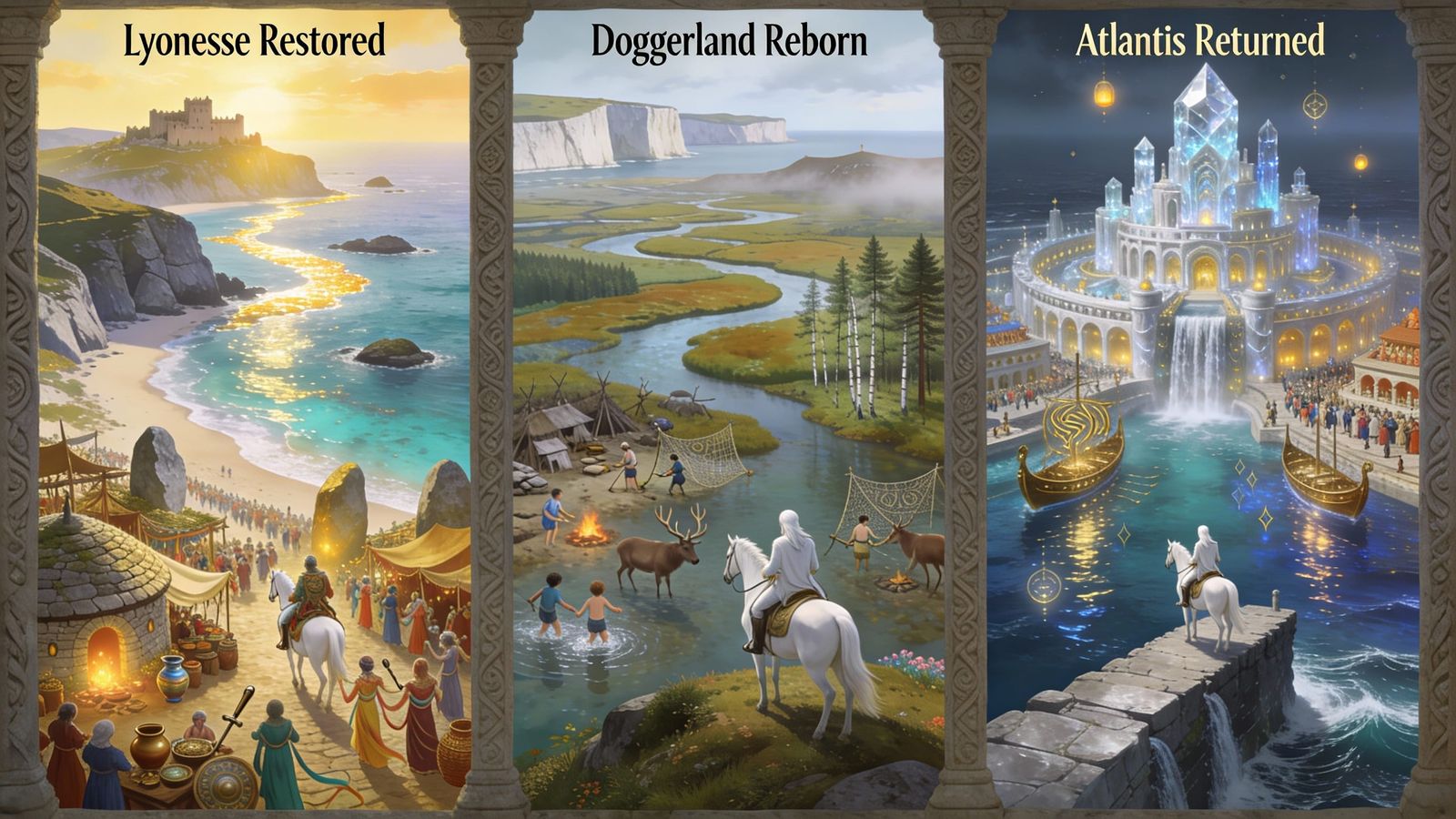 Restored Mythic Kingdoms Triptych