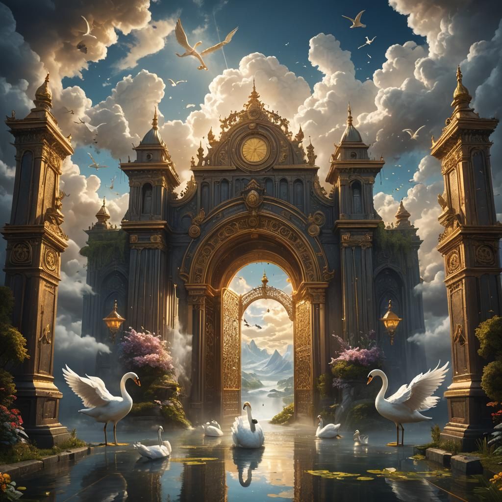 Golden Gateway to Heaven: Fantasy Concept Art