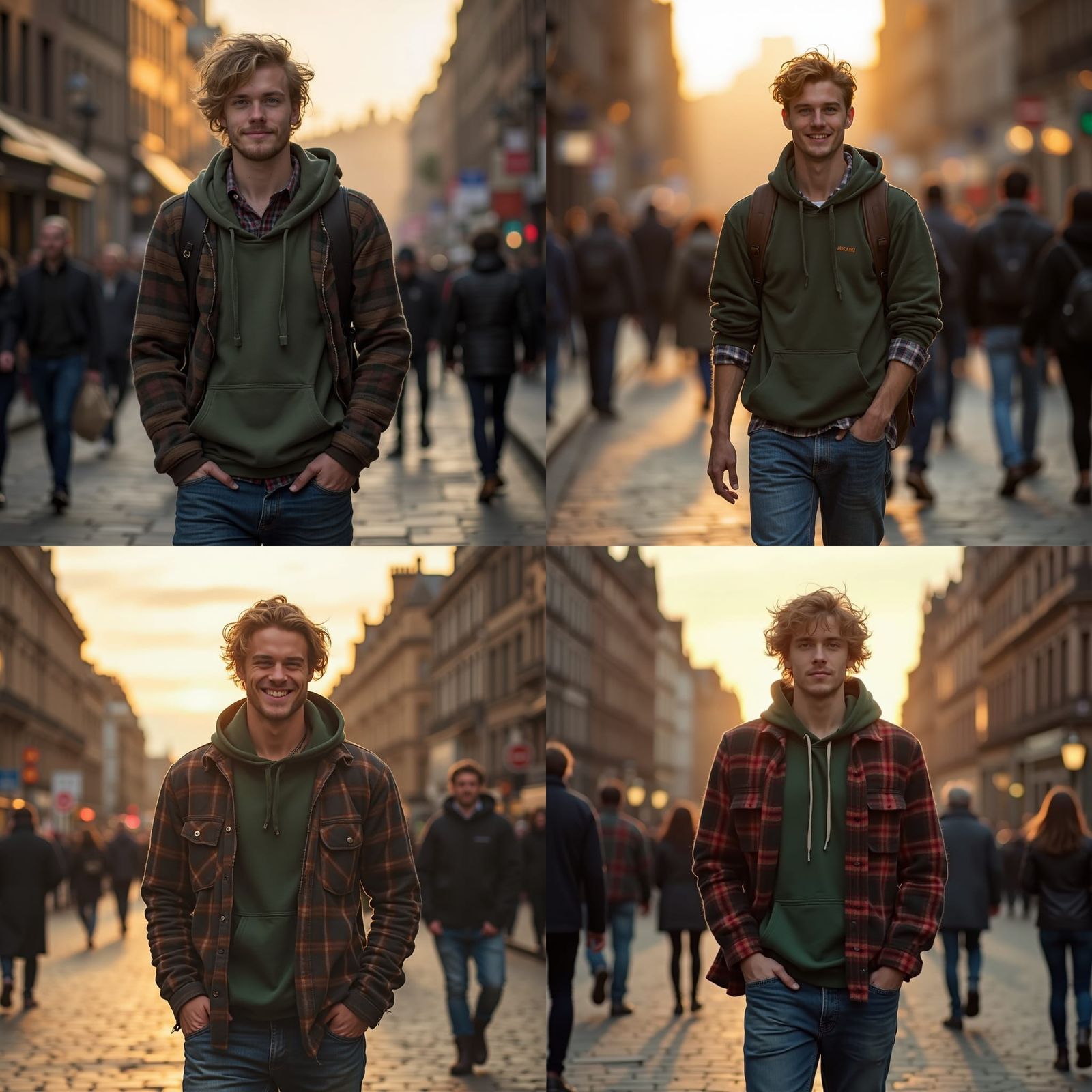 Irish Man on Royal Mile at Golden Hour