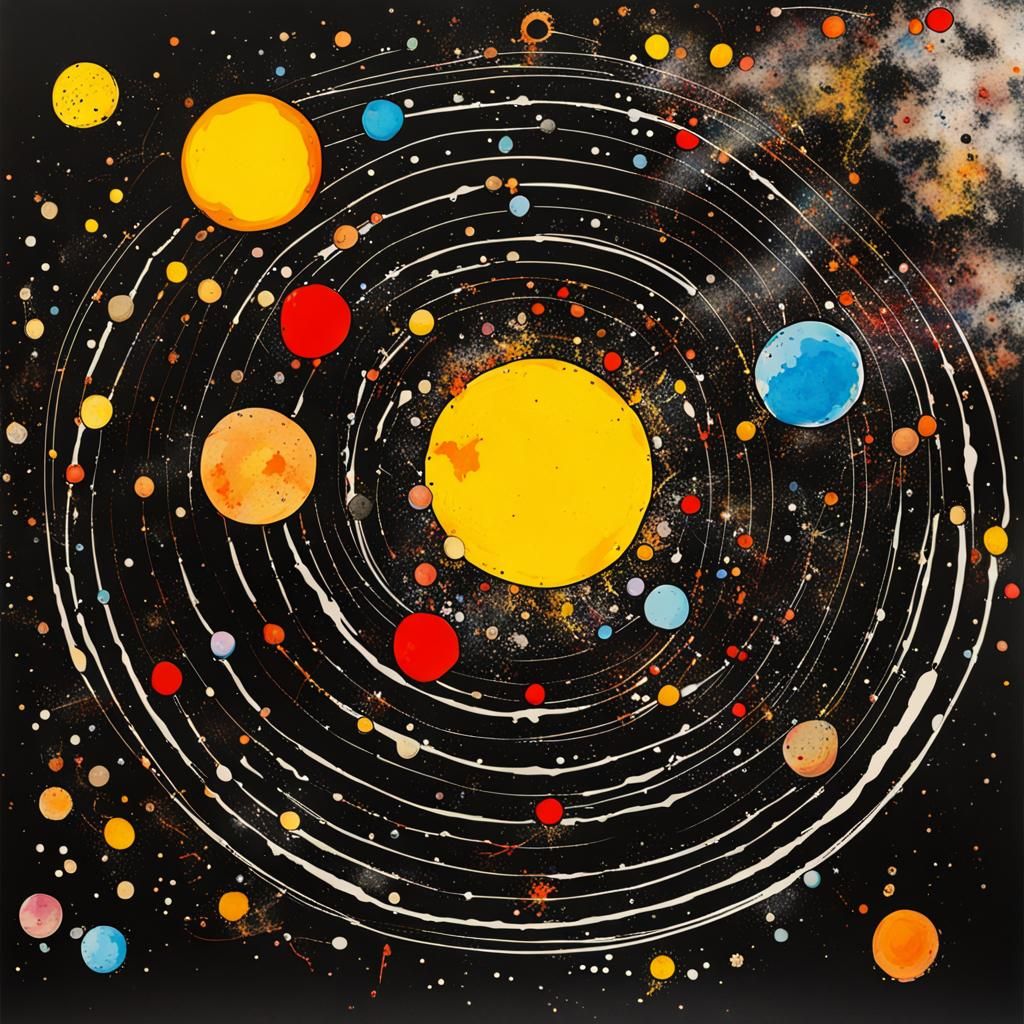 Ink Splatter Solar System