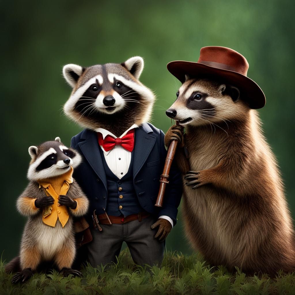 Raccoon Dandy and Groundhog Hobo Conversation