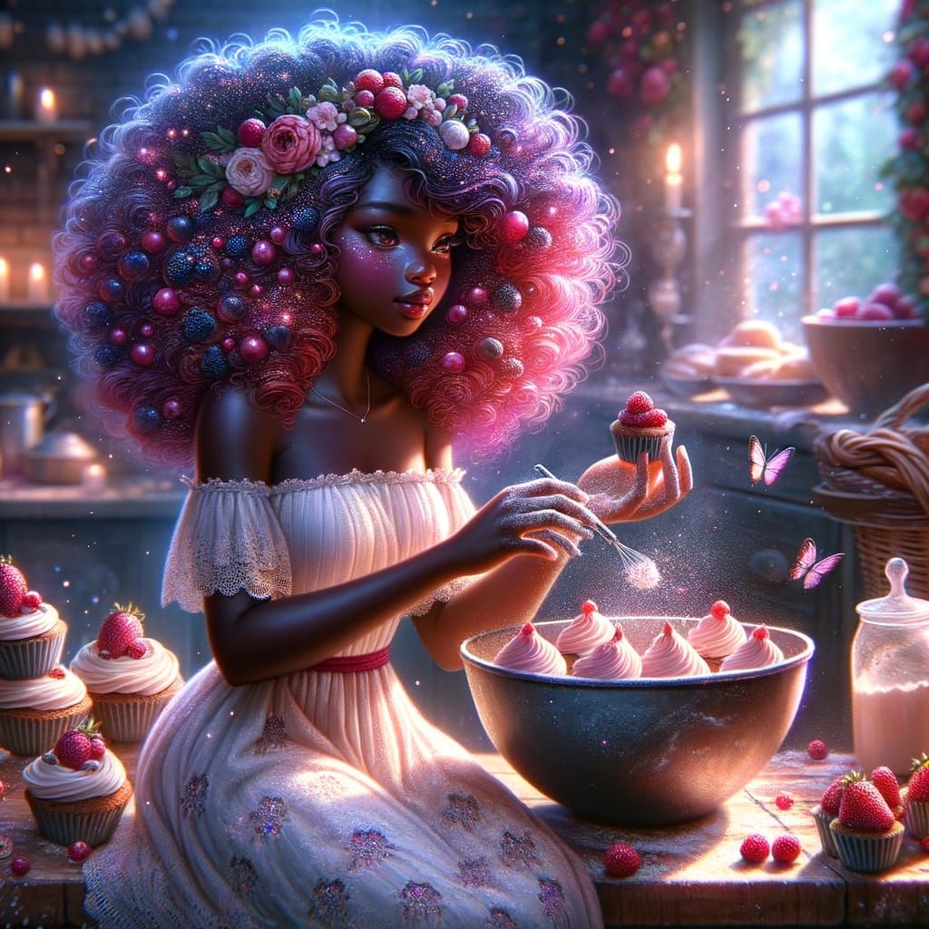 Magical Bakery: Girl Baking Dreamy Cupcakes