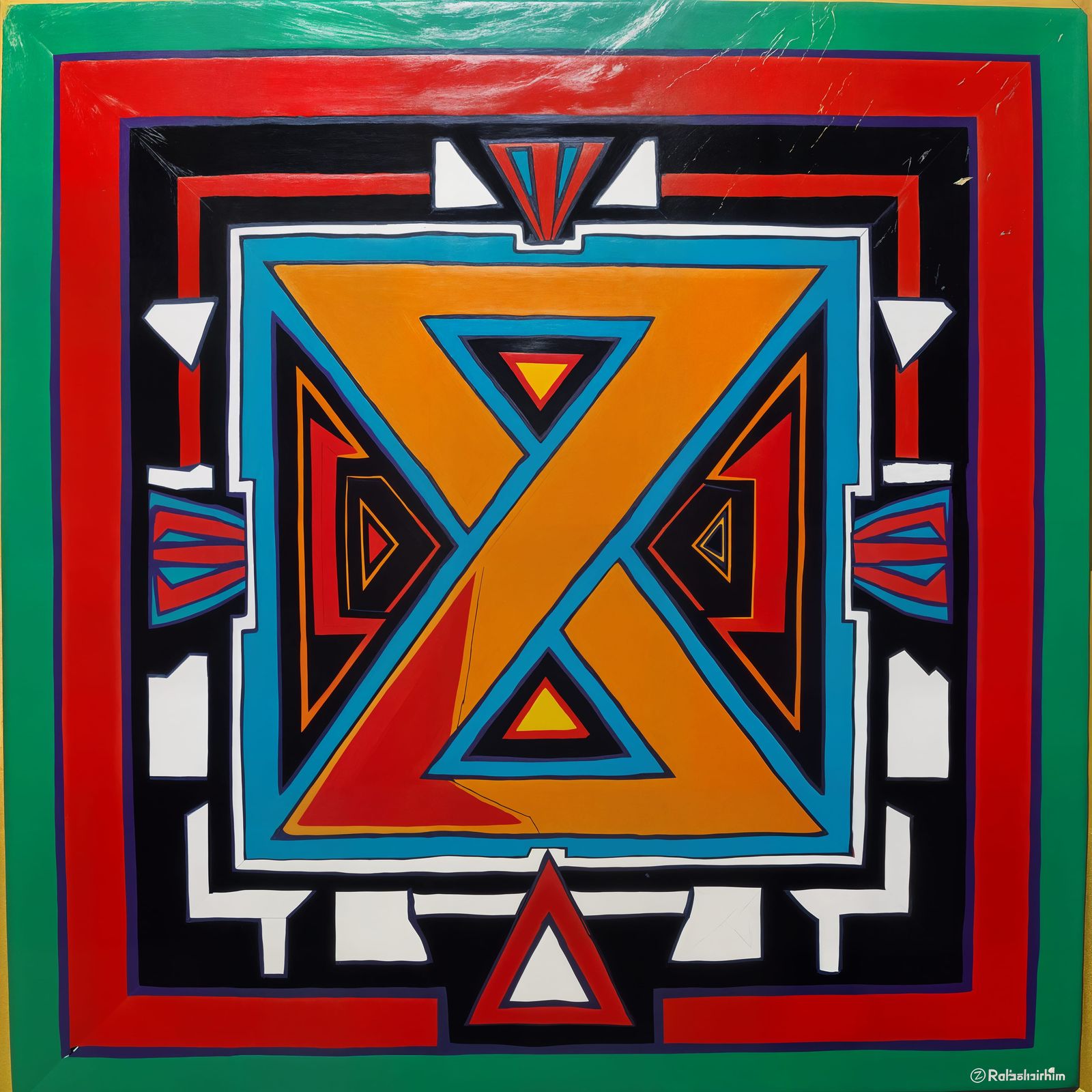 Abstract Geometric Composition of Bold Shapes