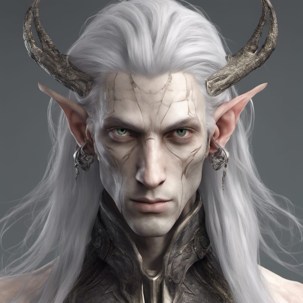 Fey-like Humanoid Portrait in Dark Fantasy Style