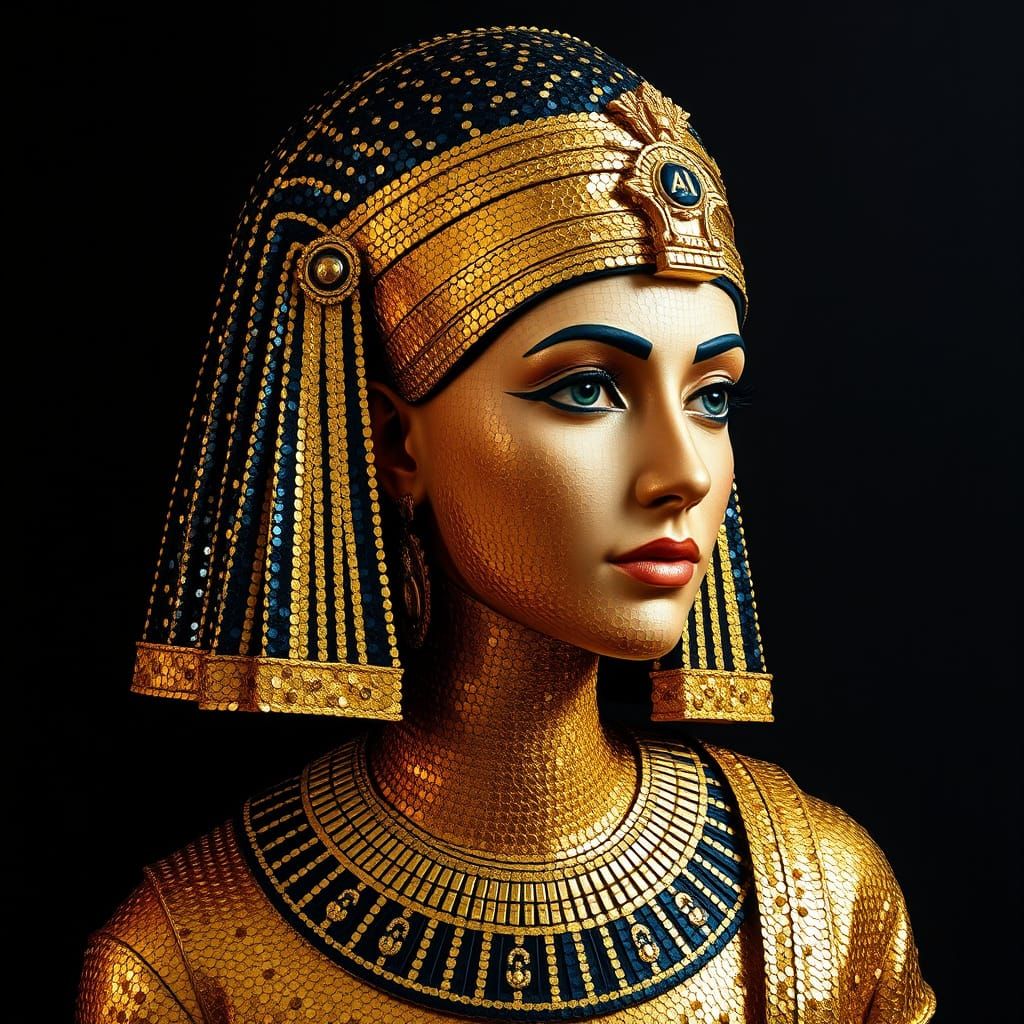 A Sequined Portrait of Cleopatra