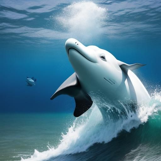 Dolphin with Tracker: Marine Conservation Technology