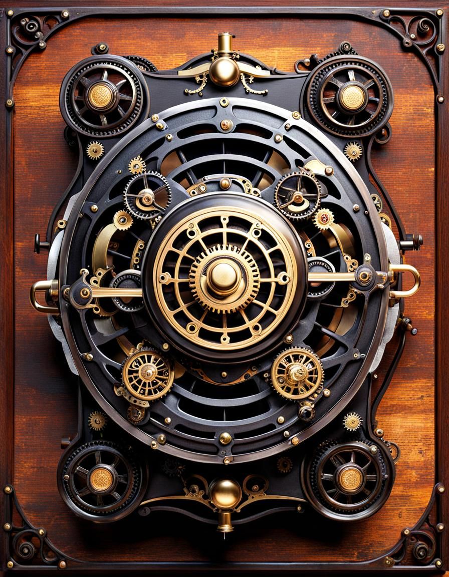 Ornate Steampunk Waffle Iron Design