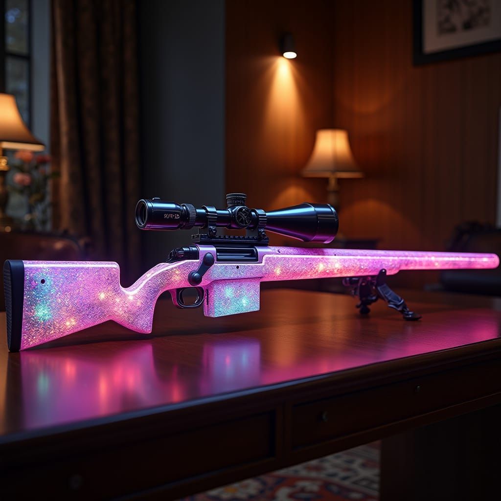 Modern Sniper Rifle in Vibrant Colors
