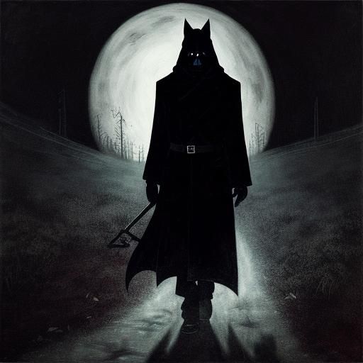 Grim Reaper in Shadows: Expressionist and Suprematist Art