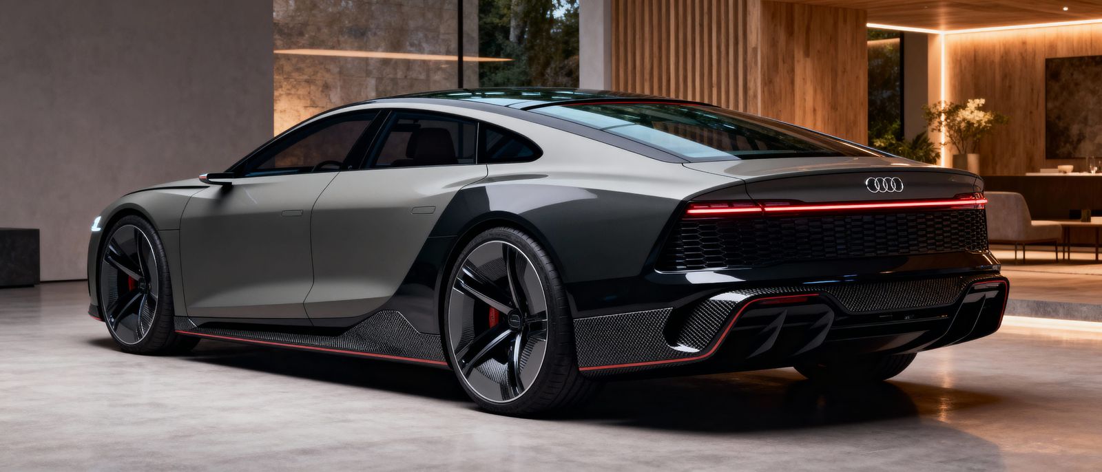 Futuristic Audi R8 Vision Concept Car in Studio