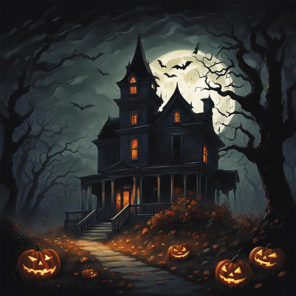 Sinister Halloween October Night Fantasy Art