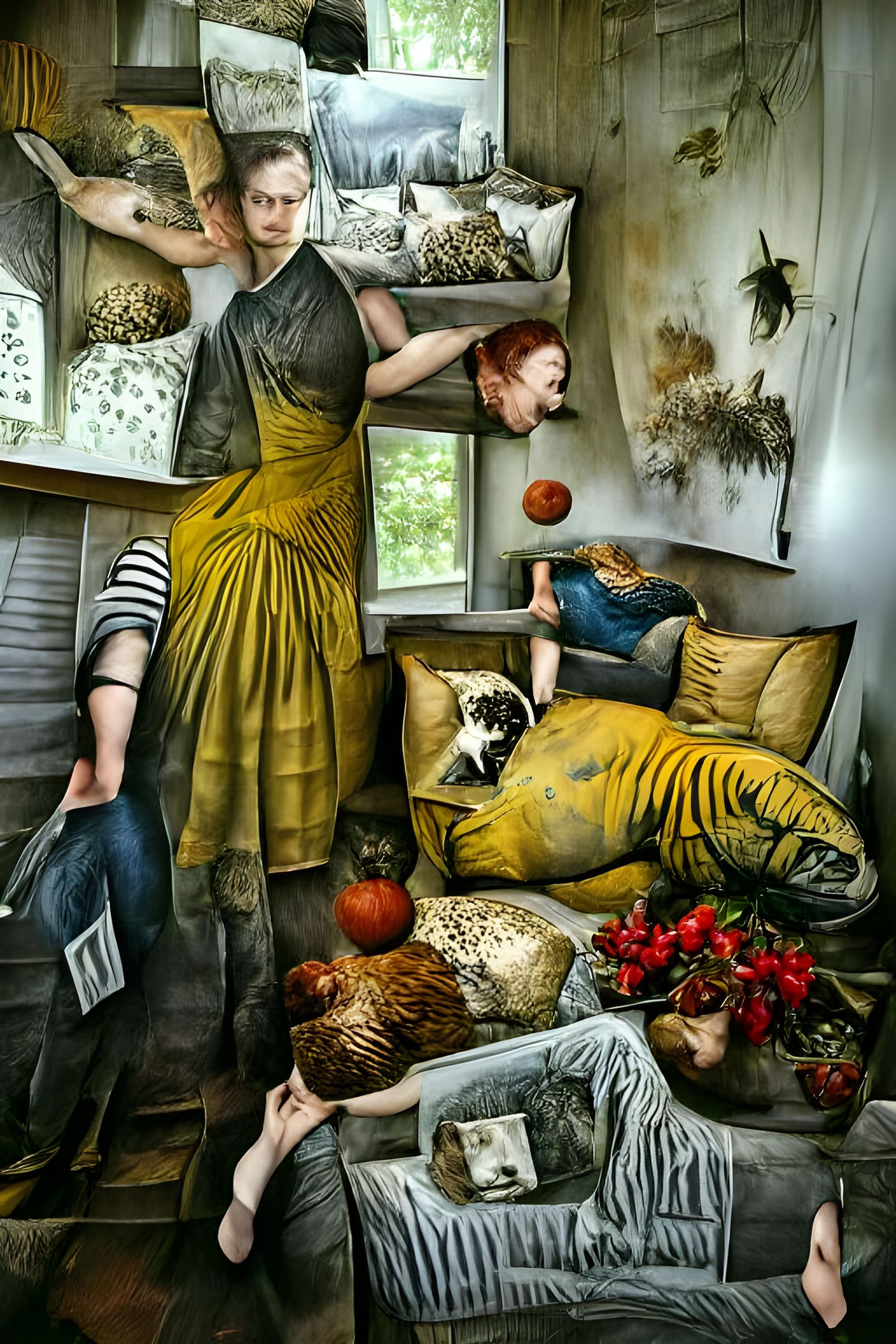 Folk Art Home Interior Scene