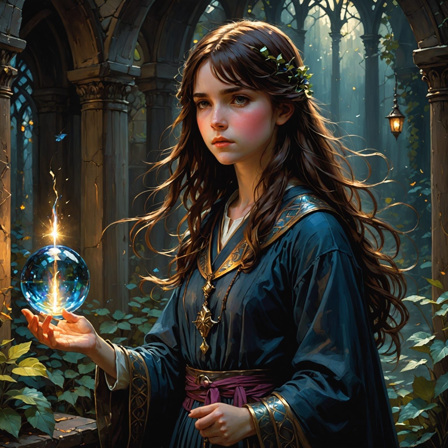 Surreal Wizard Illuminated by Ethereal Light