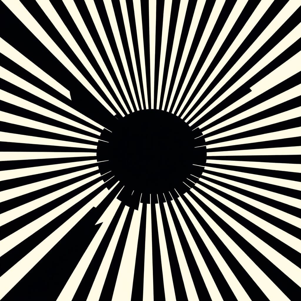 Pure Black Screen Minimalist Vector Graphic