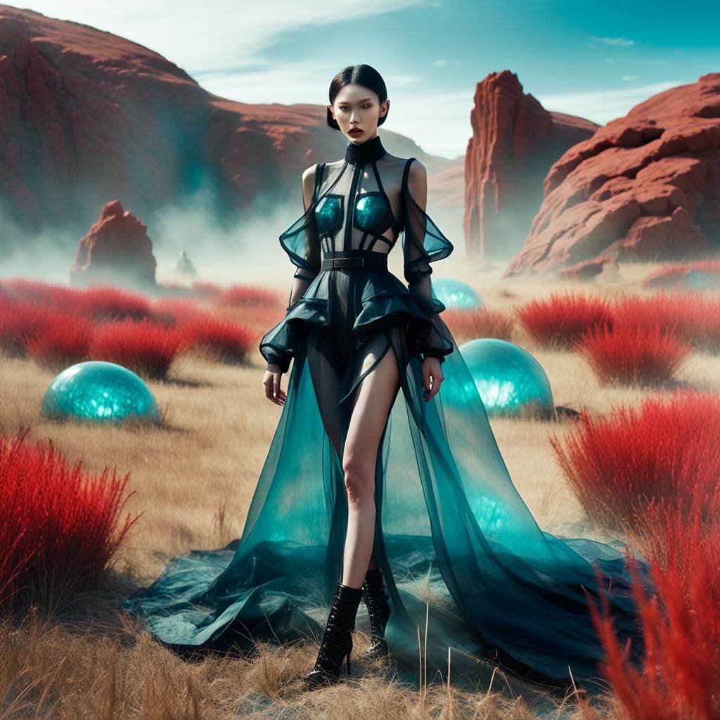 Avant-Garde Fashion on Alien Planet, Vogue Style