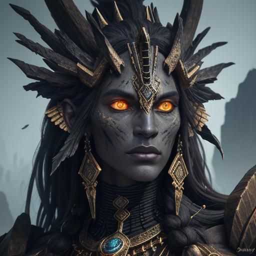 Stone and Bone Tribal Elder Portrait