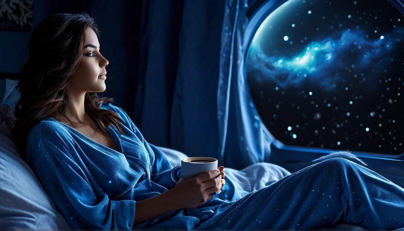 Luxurious Starship Bedroom in Art Nouveau Style