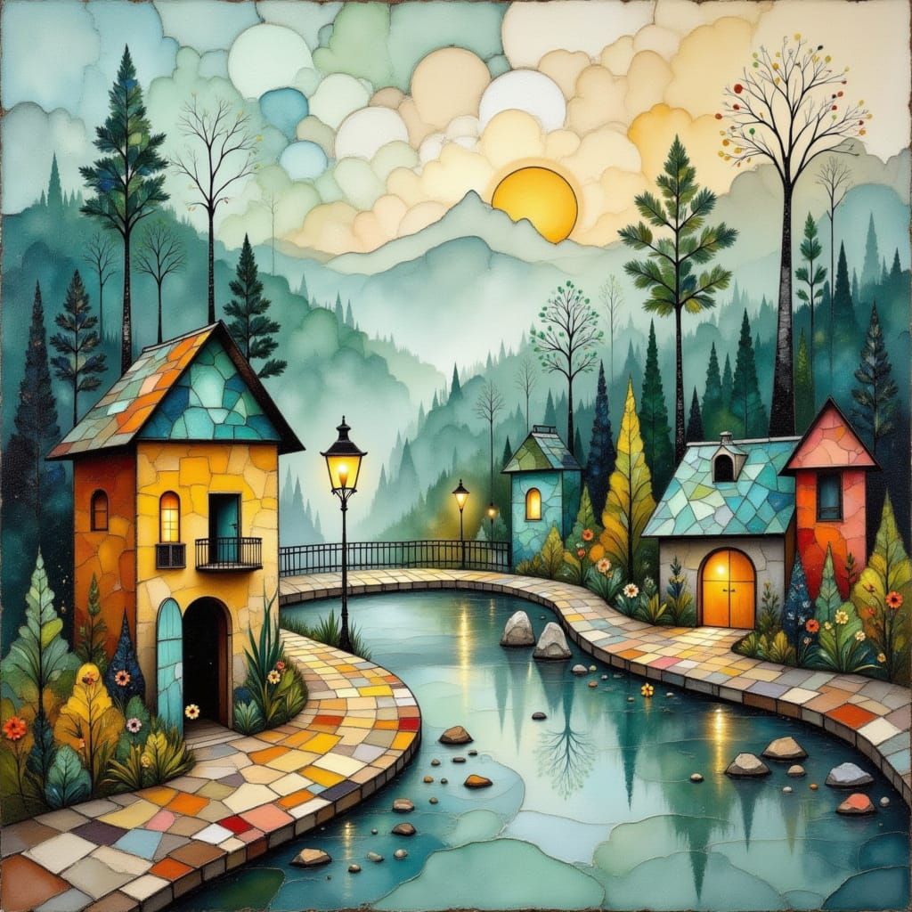 Dreamy mountain village