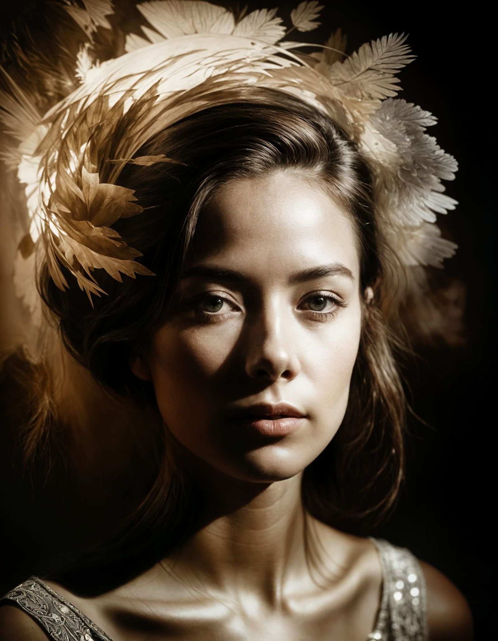 Dreamy Sepia Portrait in Pinhole Photography Style