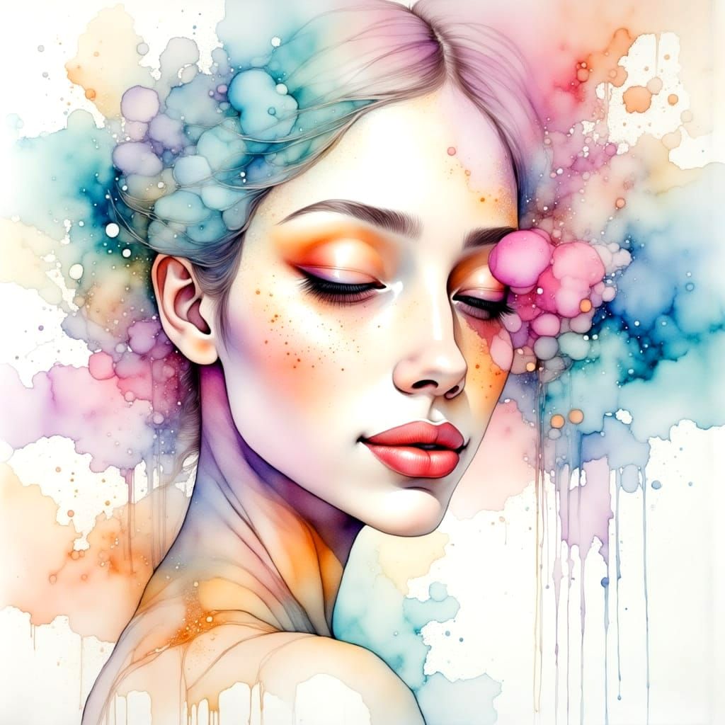 Ethereal Orbs Dance in Soft Hues of Pink, Aqua, and Gold