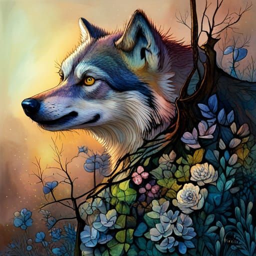 Hybrid Wolf-Man: Exquisite 3D Digital Art